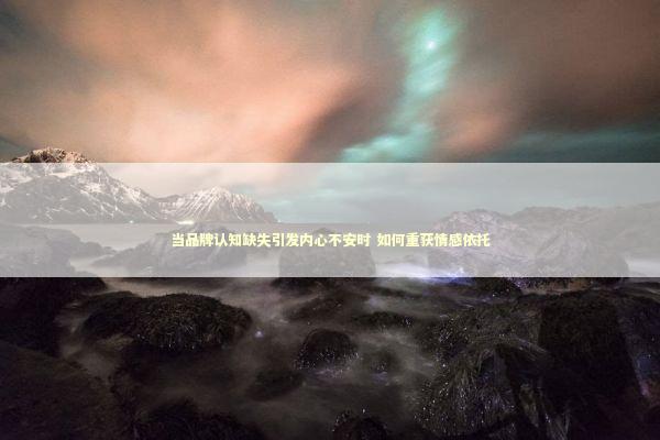 当品牌认知缺失引发内心不安时 如何重获情感依托 新闻